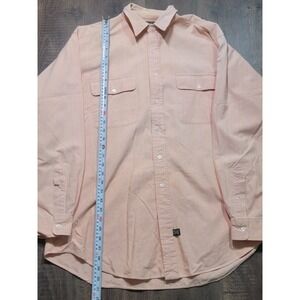 Rare Ralph Lauren Authentic Dry Goods Mens Peach Cotton Button Down Shirt L